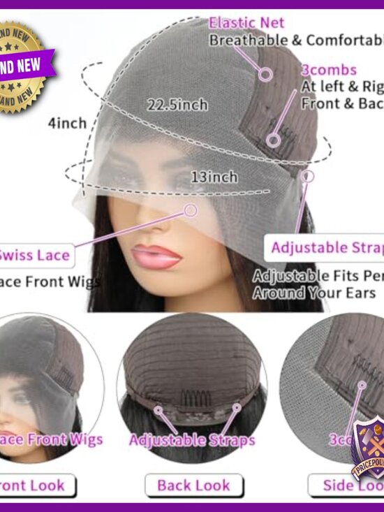 28 Inch Deep Wave Lace Front Wig Human Hair 13x4 HD Glueless main image 6